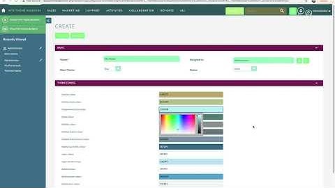 Custom SuiteCRM theme with MTS Theme builder add-on