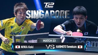 Koki Niwa vs Tomokazu Harimoto | T2 Diamond 2019 Singapore QF