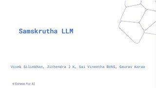 C4AI Expedition Aya: Samskrutha LLM