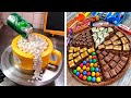 Chocolate Decorating Brownie Pizza Cheese Cake | Sweets Chocolate Sculpture Yummy ART