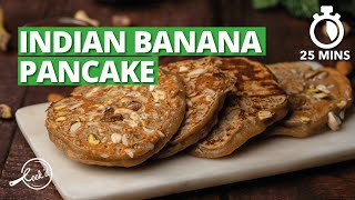 Indian Banana Pancake | Indian Sweet Pancake | Evening Snack Recipes | Cookd
