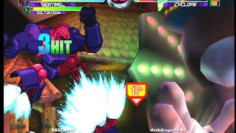 Mvc2 Azut (Sent,Strider,Doom) vs DarkDragonite81 (MSP,ROW,Matrix, Mag, IM,Sent) Part 1 1/22/12.mpg