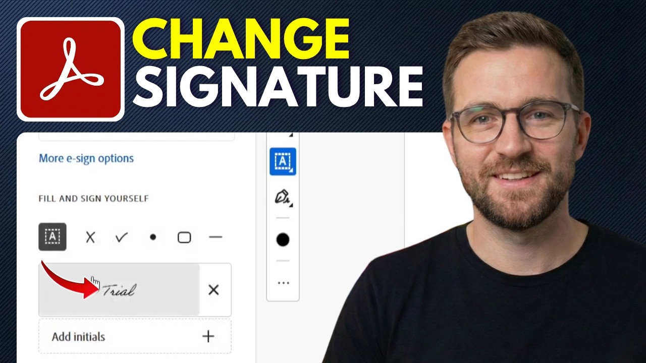 How to change signature in Adobe Acrobat Pro (Step By Step 2026) - YouTube