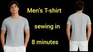 Easy Men’s T-Shirt Sewing Tutorial for Beginners | Sew It in 8 Minutes With Only 1 Meter of Fabric✅️