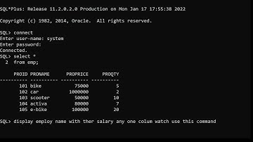 BCA, Sem-1, Subject: DMA, Practical Use Run SQL Command Table Watch Information And Save Program Inf