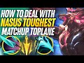 How to deal with the worst nasus matchup toplane crit nasus stomps rumble   league of legends