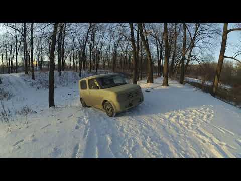 Nissan Cube e 4WD по снегу[5.01.2021]