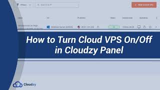 How To Turn Cloud Vps Onoff In Cloudzy