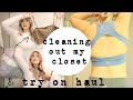 CLEANING OUT MY CLOSET &amp; MINI TRY ON HAUL | PRINCESS POLLY, TIL YOU COLLAPSE, BALANCE ATHLETICA