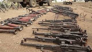 Ethiopian regime army displayed a large cache of weapons they captured from TPLF in Shererina battle