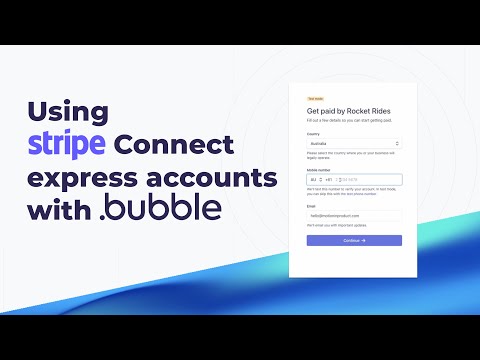How to create an Express account with the Stripe Connect in Bubble.io