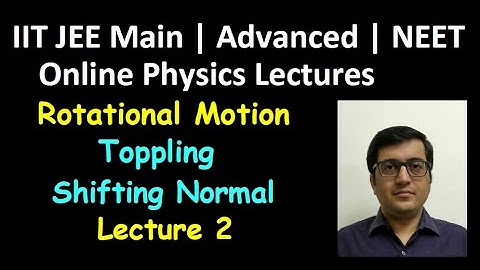 Rotation: Toppling Lec2 | IIT JEE Mains, Advanced, NEET | Physics by Vinay IIT Kanpur Alumnus