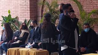 زوجة جمال مبارك تشارك فى إحياء الذكرى الثانية لوفاة الزعيم حسنى مبارك بمقابر مصر الجديدة