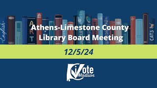 Limestone County Library Board Meeting 12/5/24