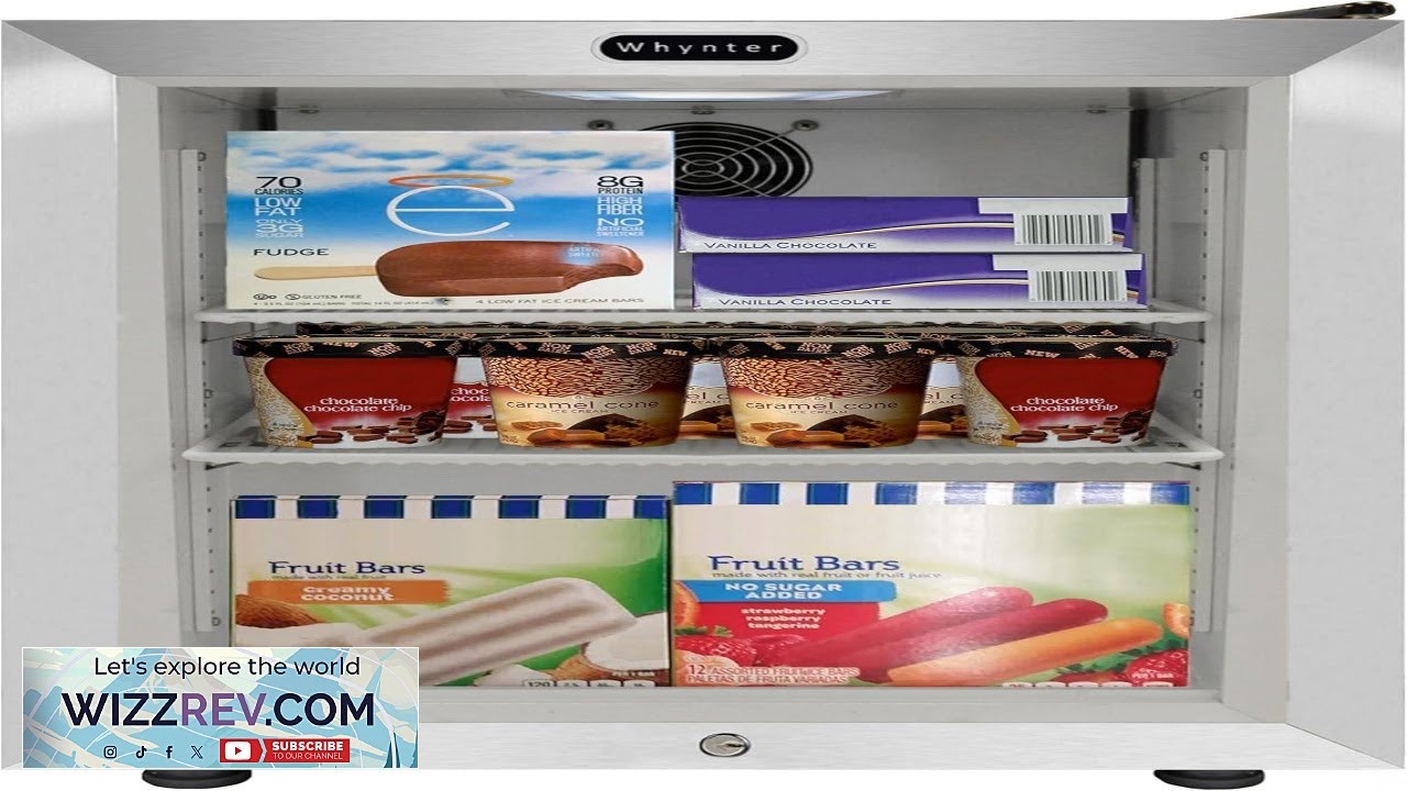 Whynter CDF 177SB Countertop Reach In 1.8 cu ft Display Glass Door Freezer White