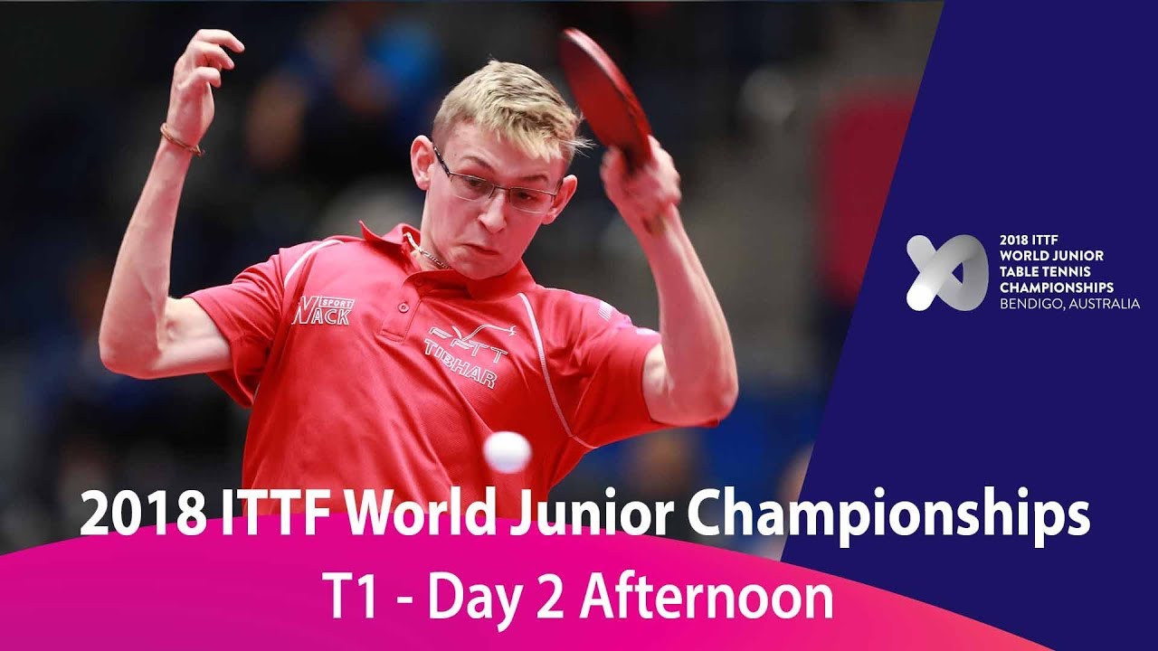 ITTF World Junior Championships Table 1 | Day 2 Afternoon - YouTube