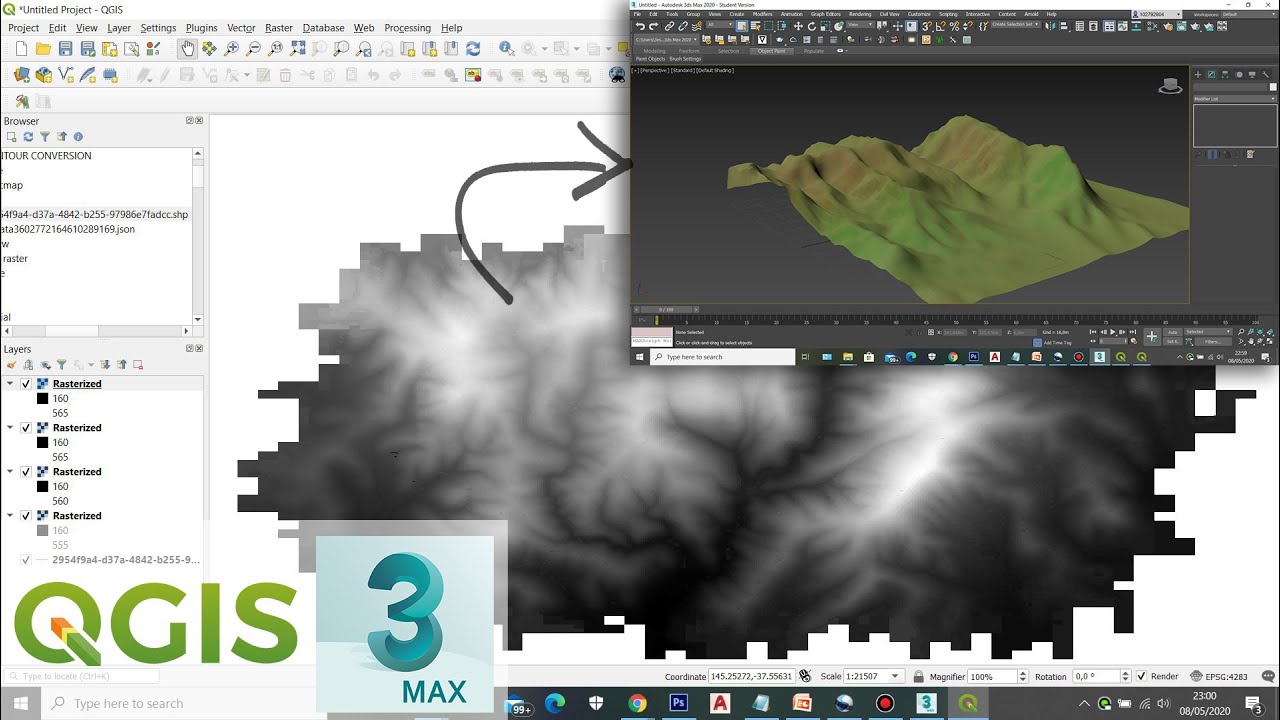 How to create heightmap from contour data using rasterize tool in qgis