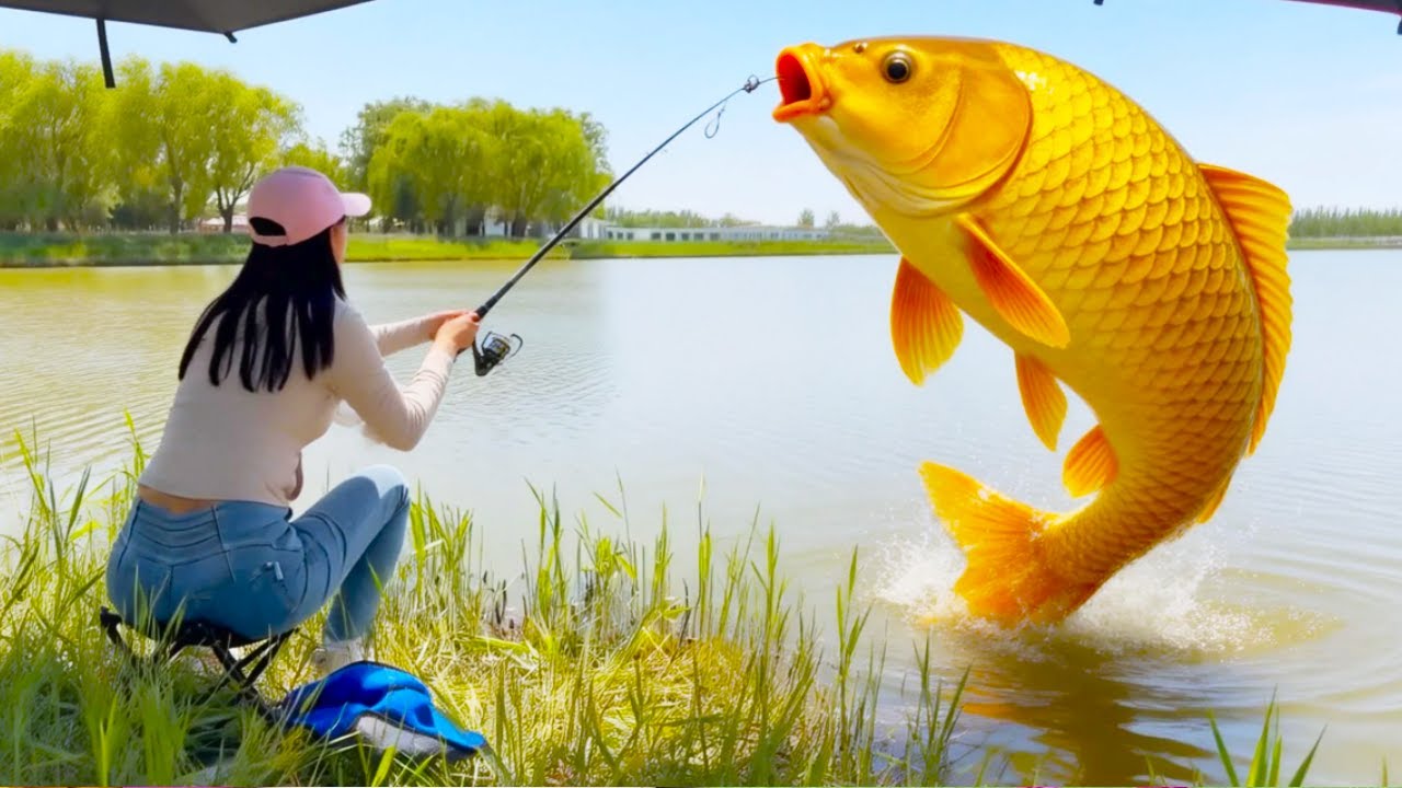 偶遇釣友帶我去秘密基地釣魚，沒想到是偷釣，鯉魚上貨，卻被老闆追著走！ 【娜小娜愛釣魚】