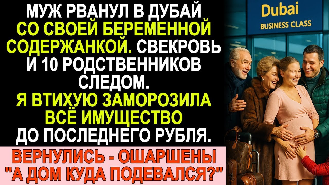 Он со свекровью и 10 родственниками повёз любовницу на роды. Я заблокировала счета. Вернулись нищими