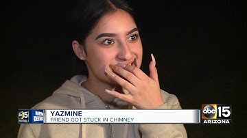 Teen rescued from chimney at Phoenix home