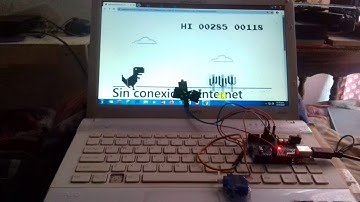 Juego del dinosaurio de Chrome usando Arduino