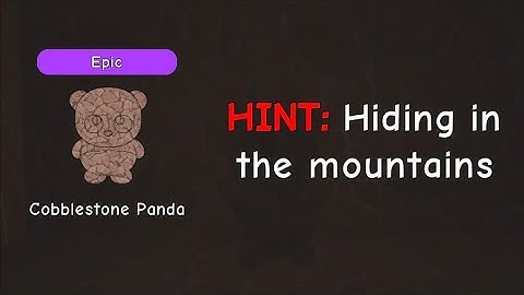 How To Get The “Cobblestone” Panda | Find The Pandas #roblox #panda