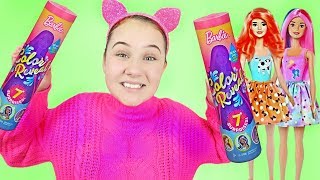 Ruby & Bonnie Pretend Play With Barbie Color Reveal Dolls