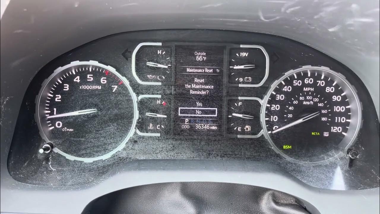 How to reset the maintenance required screen Toyota tundra - YouTube