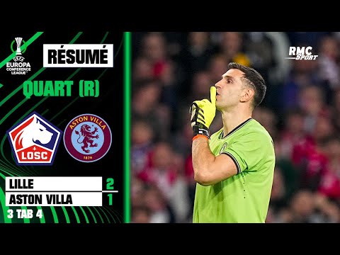 Résumé : Lille 2-1 (3tab4) Aston Villa (Q) - Conference League (quart de finale retour)