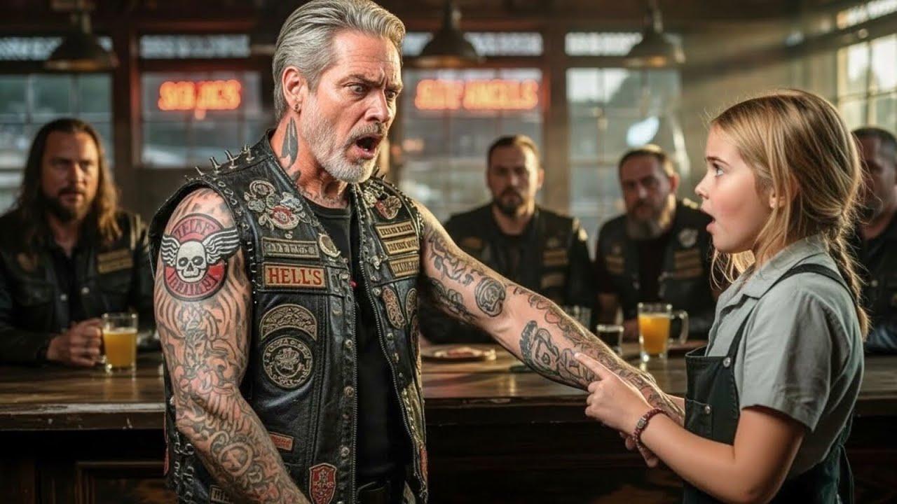 “Sir, My Dad Have That Tattoo Too…” The Hells Angels Froze When She Revealed His Name