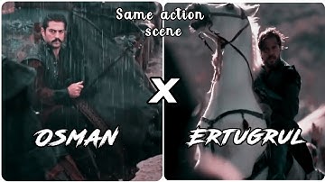 Ertugrul x Osman 🔥 Same Action Scene 🥵 Ertugrul Attitude 😏 Osman MoodOff 😡 #shorts