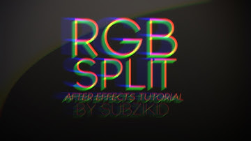 RGB Colour Split Tutorial | After Effects