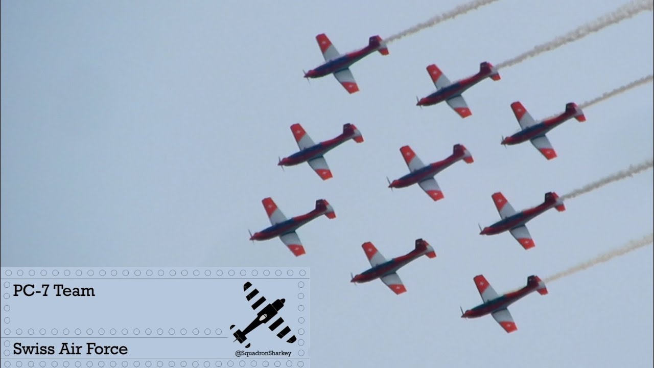 The INCREDIBLE Swiss Air Force PC-7 Team | 4K | RAF Cosford Airshow 2025