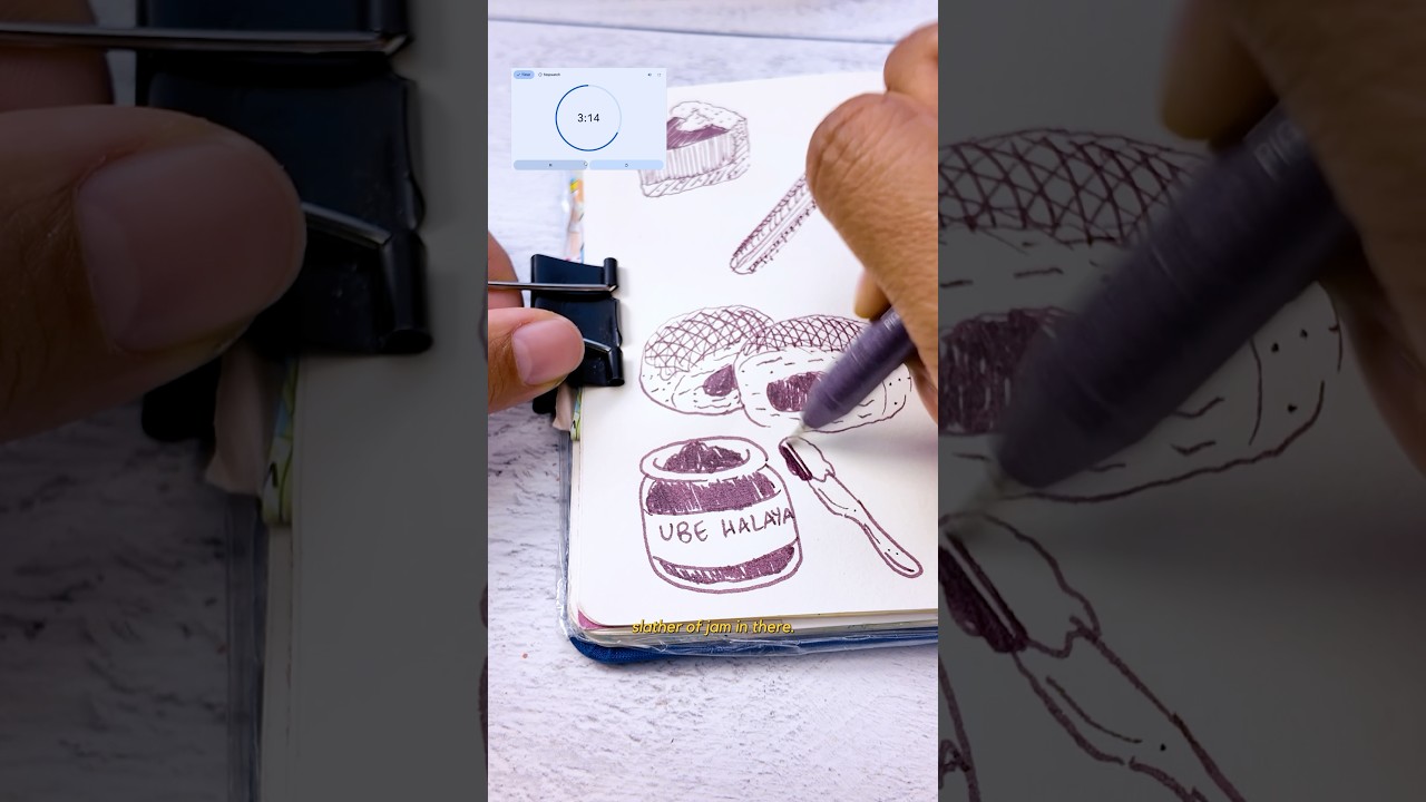 Most places serve fake ube flavoring 😳 10 minute art challenge