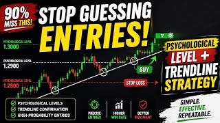 "Stop Guessing Entries! Use This Psychological Level + Trendline Strategy Instead 🔥