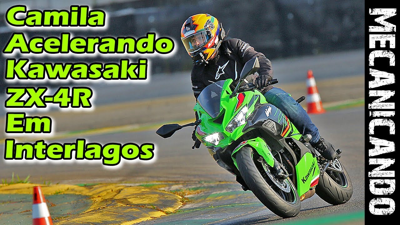 フォーゲル　実走行3000キロ KAWASAKI NINJA ZX-4R - CAMILA ACELERANDO NO FESTIVAL INTERLAGOS
