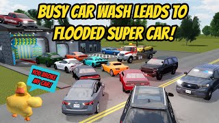 Greenville, Wisc Roblox l Lavado de autos concurrido Juego de rol de autos exóticos INUNDADOS screenshot 5