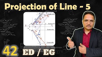 5 - Projection of Line (Basics, Drawing Process & Solved Example) Explained in Engineering Drawing