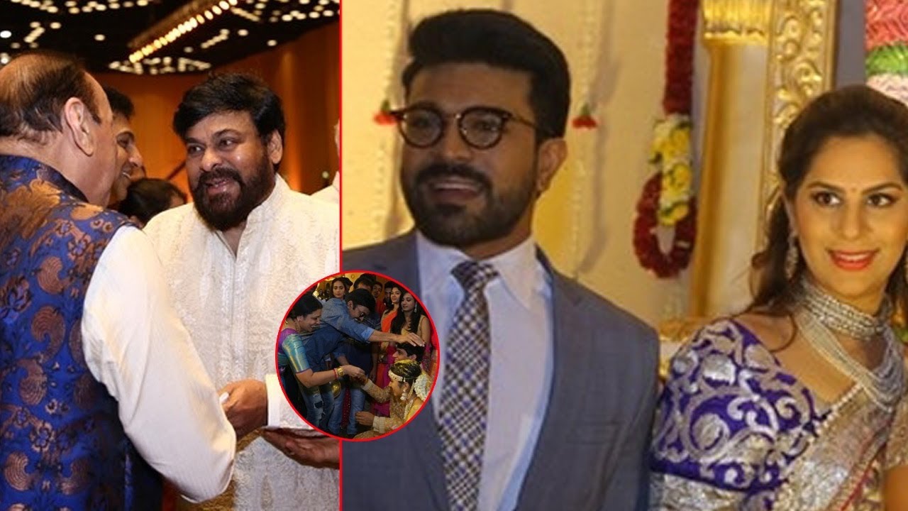 Megastar Chiranjeevi & Ram Charan @ T Subbarami Reddy Grandson Anirudh Wedding | Filmylooks