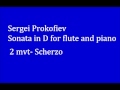 Sergei prokofiev sonata for flute and piano op94 2nd mvt scherzo