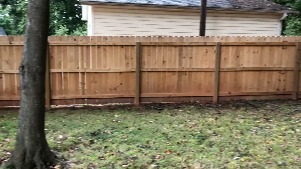 Wood privacy fence Charlotte NC YouTube