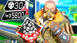 INSANE 30 KILLS & 5800 DAMAGE IN JUST ONE GAME WITH CAUSTIC (Apex Legends Gameplay)