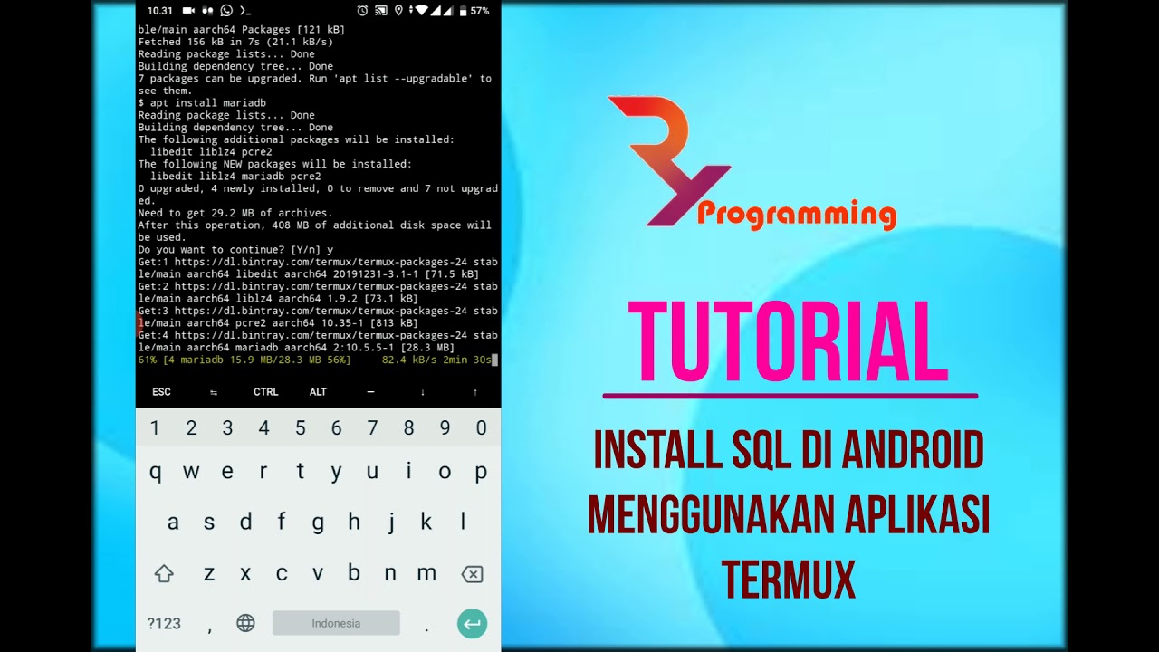 Tutorial Install Sql di Android Menggunakan Aplikasi Termux - YouTube