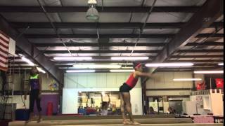 beam• training level 9• standing layout to  split jump
