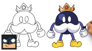 how draw king bob omb super mario
