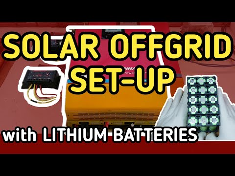 off grid solar setup using lithium battery tagalog subscribe wood tv