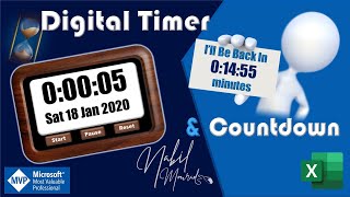 Amazing Stopwatch (Time and Date) and a Countdown Timer in Excel screenshot 5
