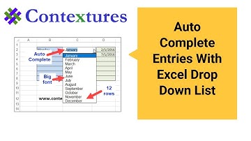 Autocomplete Entries With Excel Drop Down List