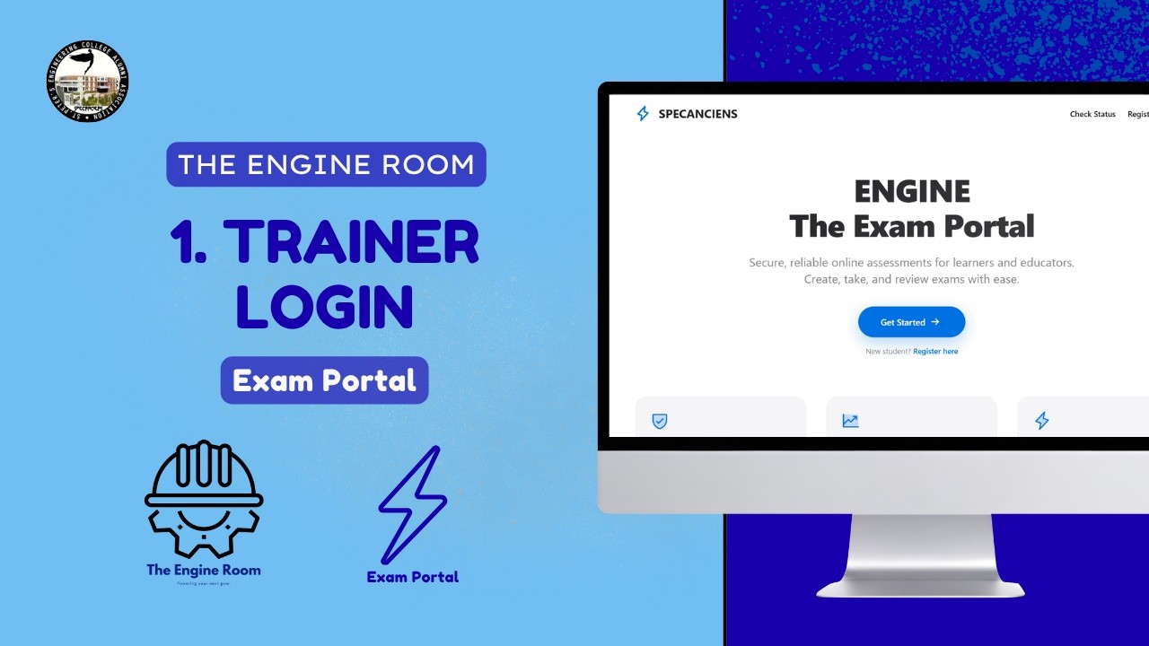 1.Trainer Login || Exam Portal || The Engine room