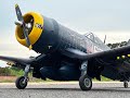 VQ Model - F4U Corsair 30cc size  - Blue /Yellow version with Saito FA-200R3